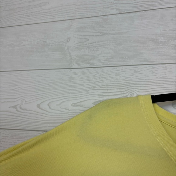 Eileen Fisher Yellow Organic Cotton V-Neck T-Shirt Size Medium - Picture 3 of 7